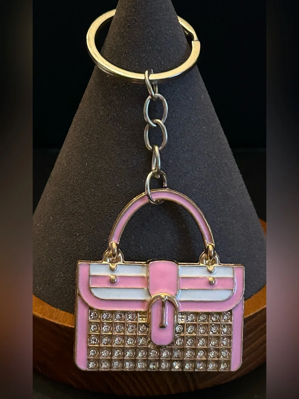 Assorted Color Crystal Handbag 👜 Bag Charm Keychain - Red, Black or Pink